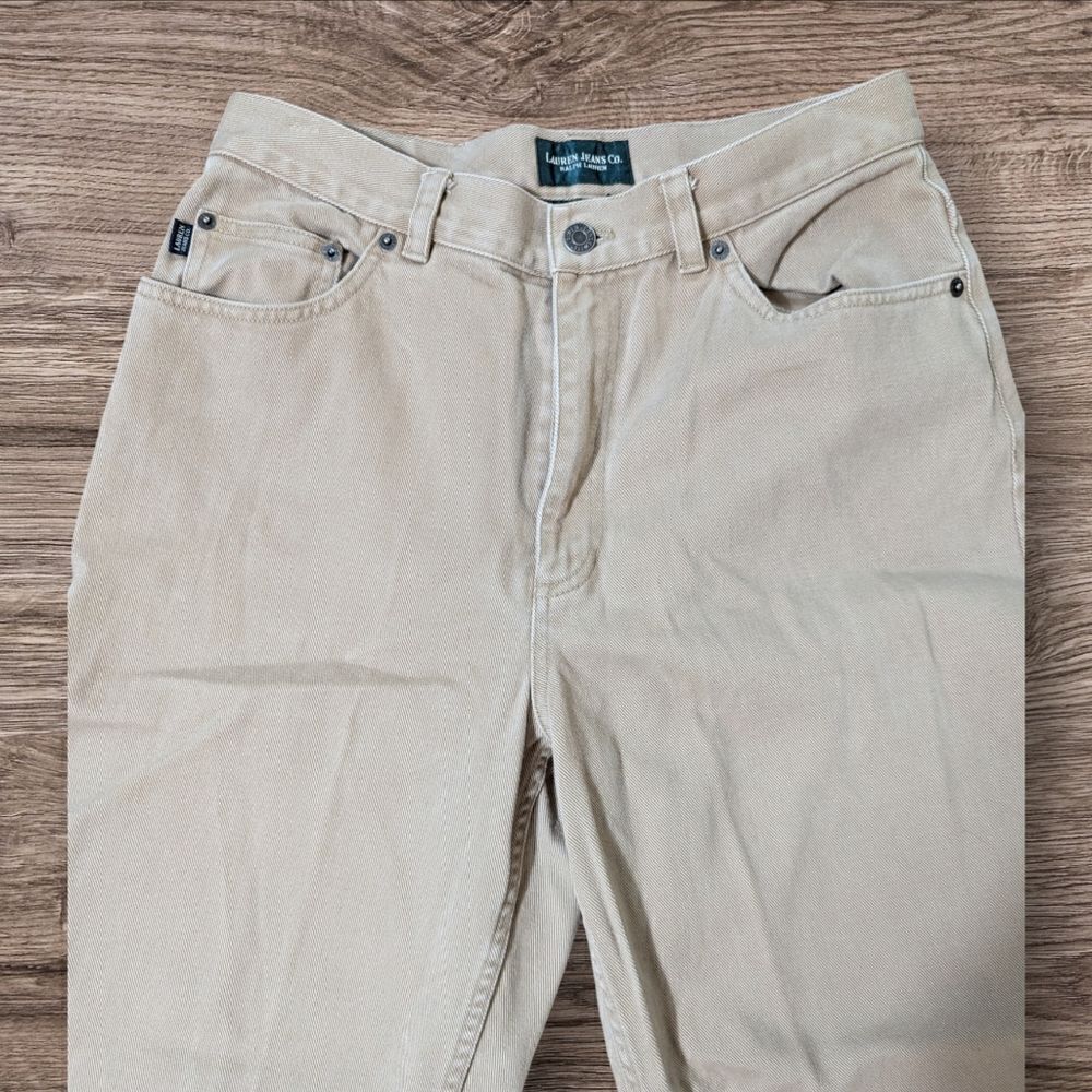 Ralph Lauren Tan Mom High Rise Jeans - Picture 2 of 4